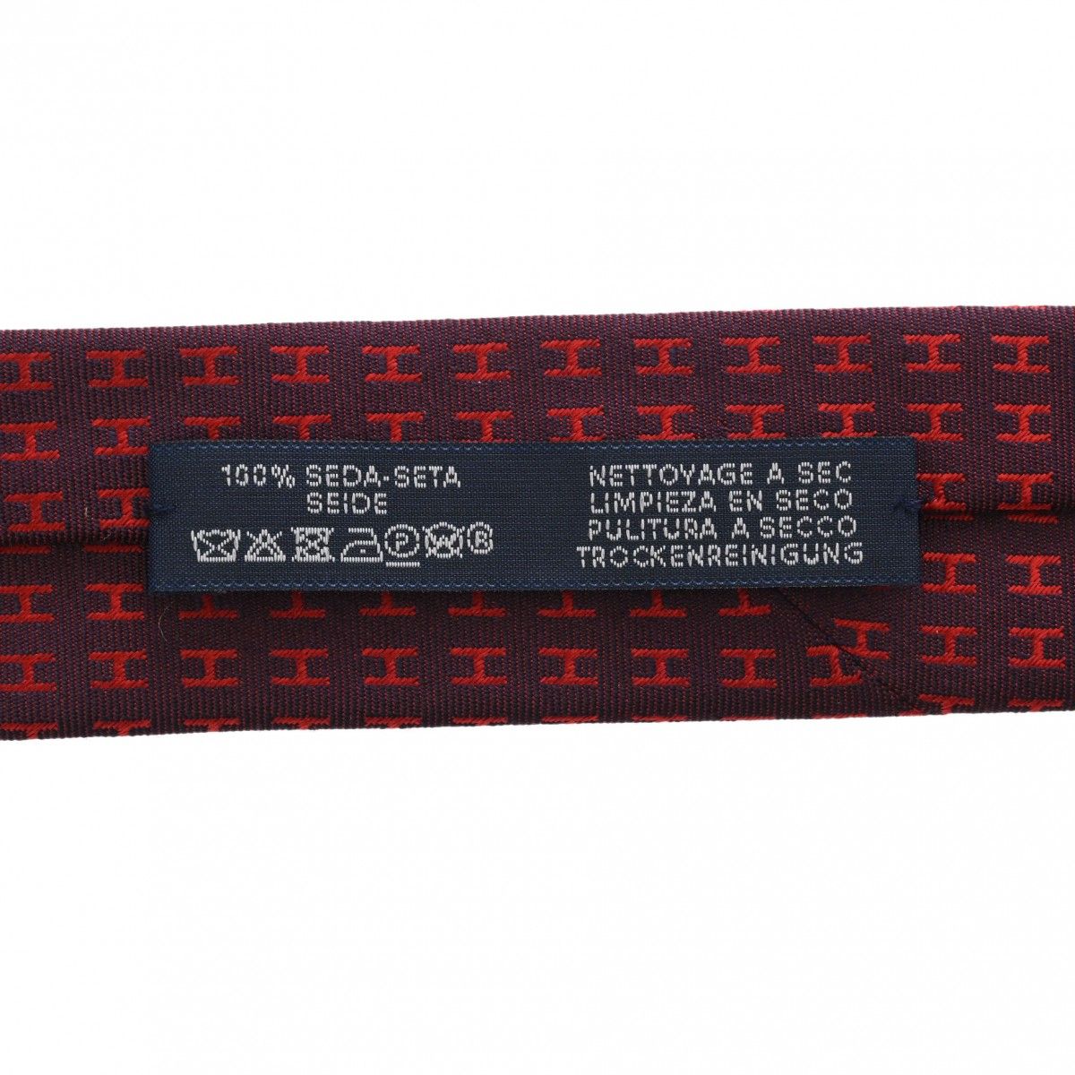 エルメス ファソネ H ボルドー メンズ シルク100％ ネクタイ - メルカリ