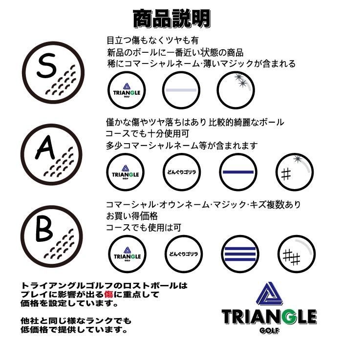 【A04】Titleist PROV1X 黄 年式混合 ロストボール 24球