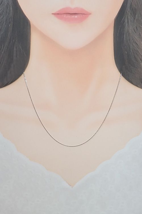 チェーンネックレス Pt850 小豆 45.0cm 地金のみ 石なし 中古 宝正  