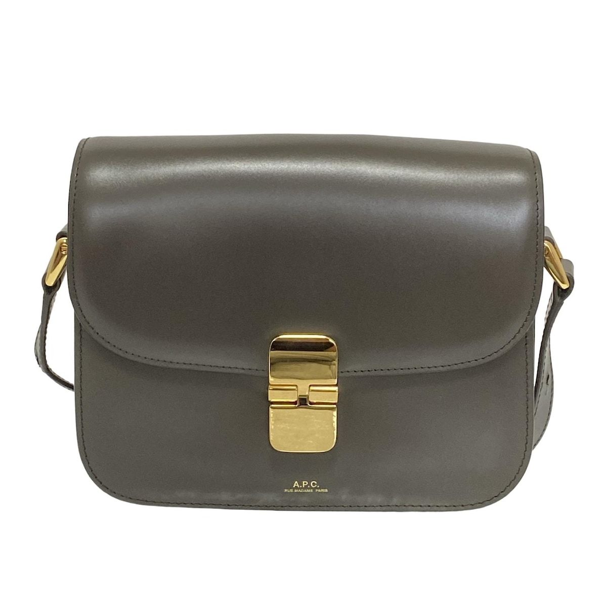 A.P.C.(アーペーセー) ショルダーバッグ グレース ダークグレー レザー  