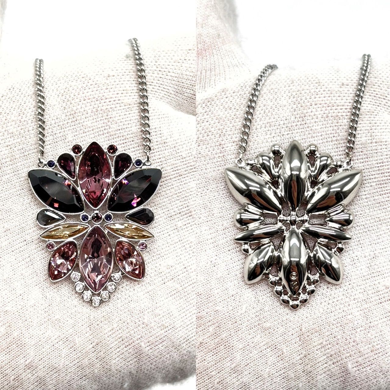 良品】 SWAROVSKI スワロフスキー ネックレス ビジュー クリスタル 