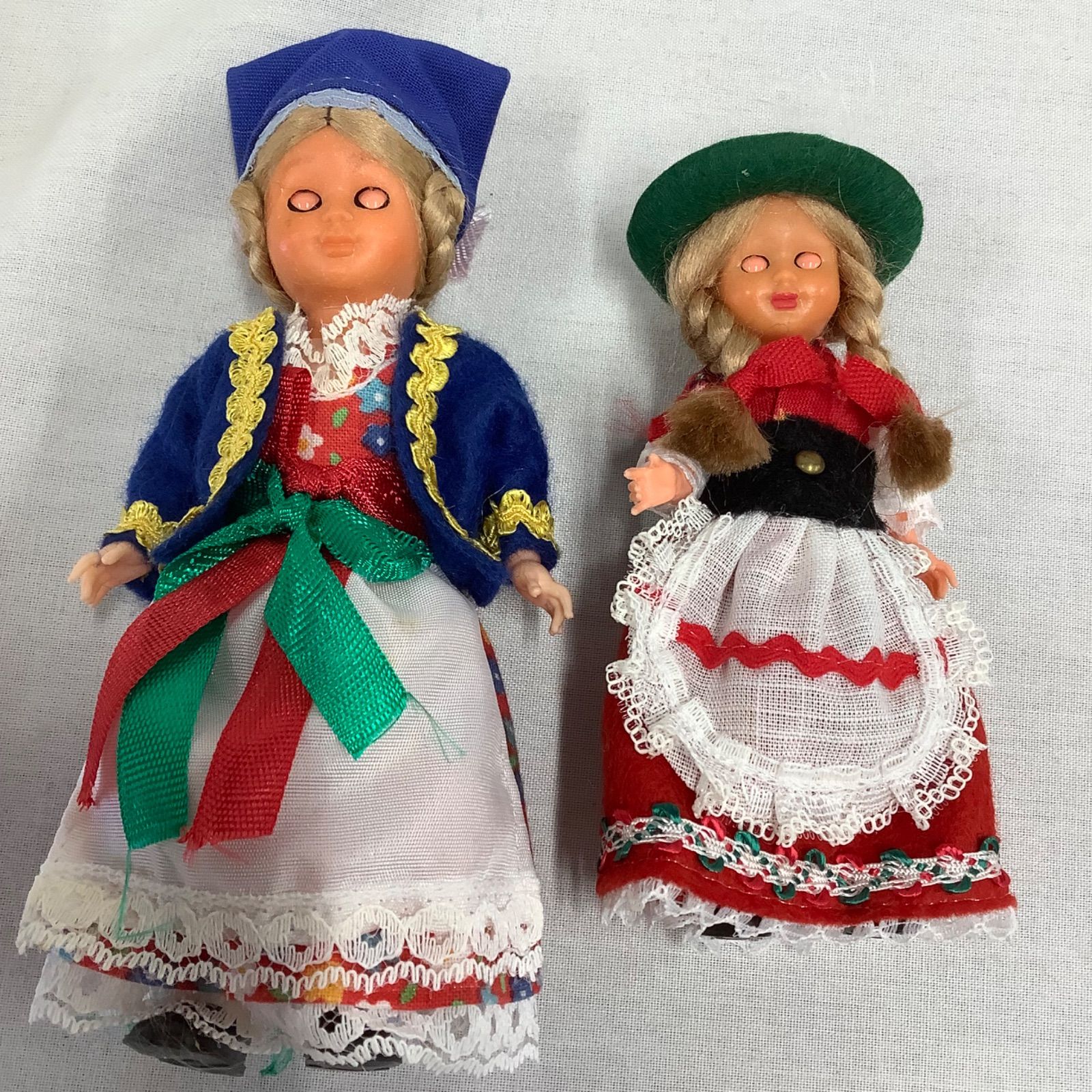 アンティーク 民族衣装 スリープアイ人形 2体セット ドイツ製 C462