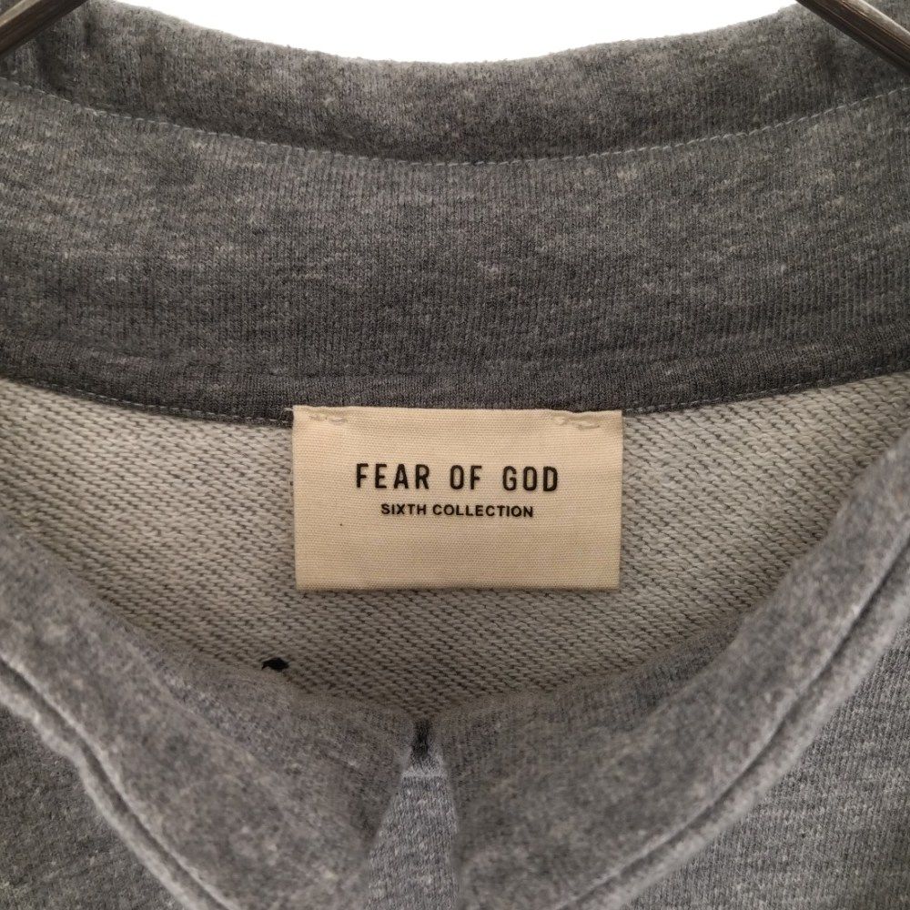 FEAR OF GOD フィアオブゴッド 19AW Sixth Collection Mock Neck FG Logo Pullover 6thコレクション モックネック FGロゴ プルオーバー スウェットトレーナー グレー C000-1007FTH