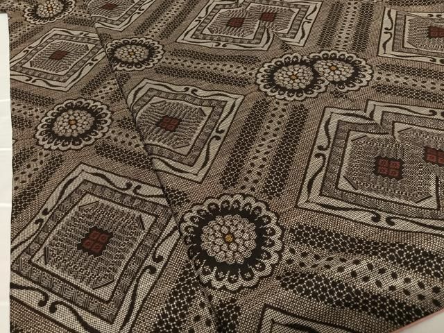 平和屋着物○本場大島紬 龍郷絣 花菱文 正絹 逸品 AAAU8395zg - メルカリ 