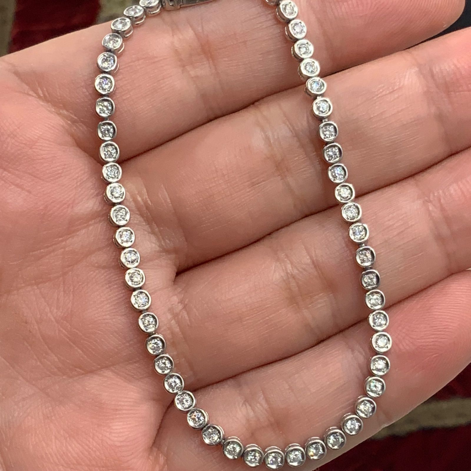 Pt850 テニスブレスレット 9.3g 1.03ct 約18cm