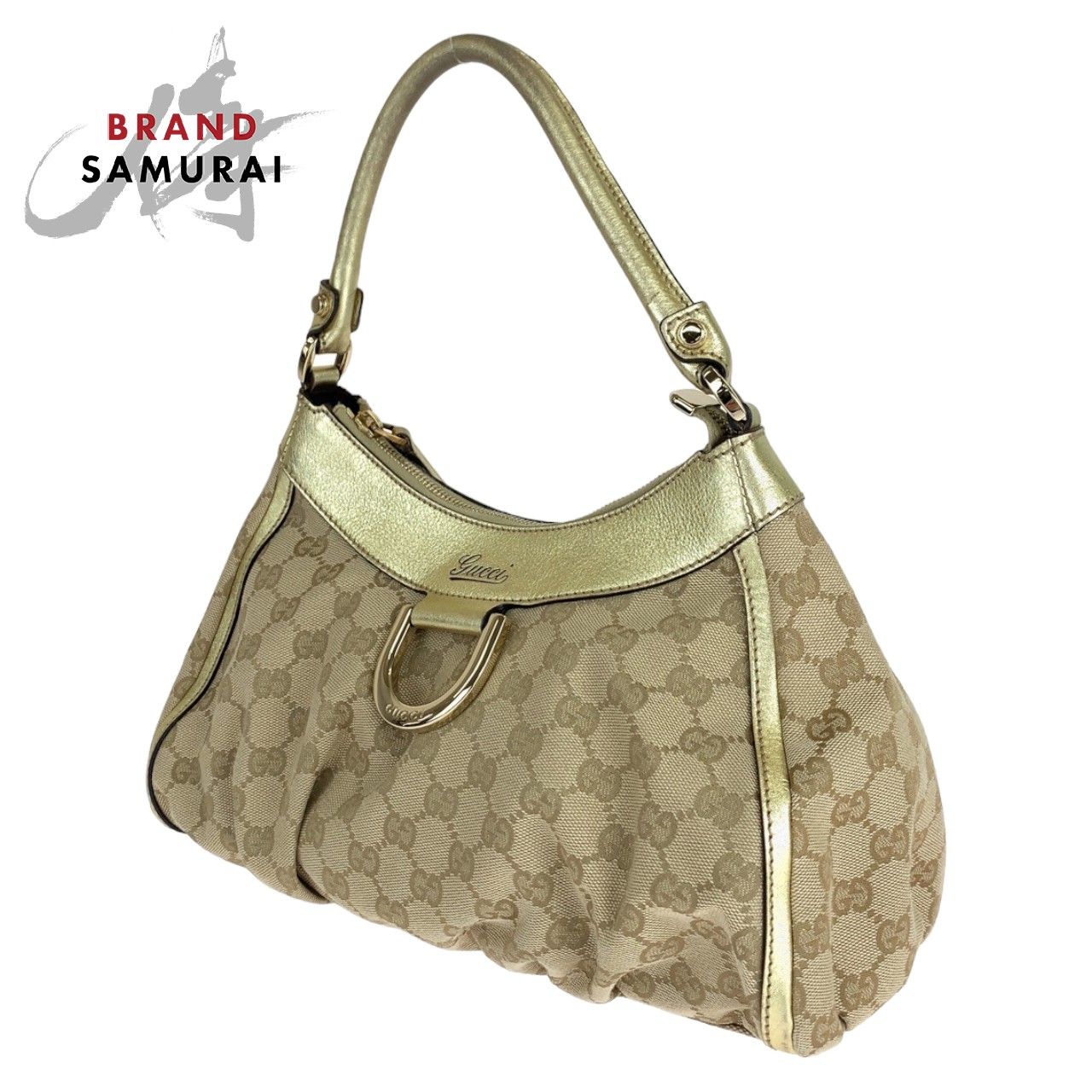 GUCCI グッチ グッチシマ アビー ゴールド 金 ベージュ GGキャンバス