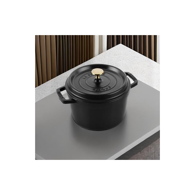 新品】 staub ストウブ 「 グランドココット ラウンド ブラック 20cm