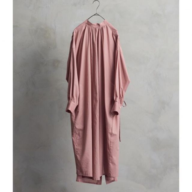 the last flower of the afternoon | 静寂の欠片 Back open garher dress smoky pink | ザラストフラワー