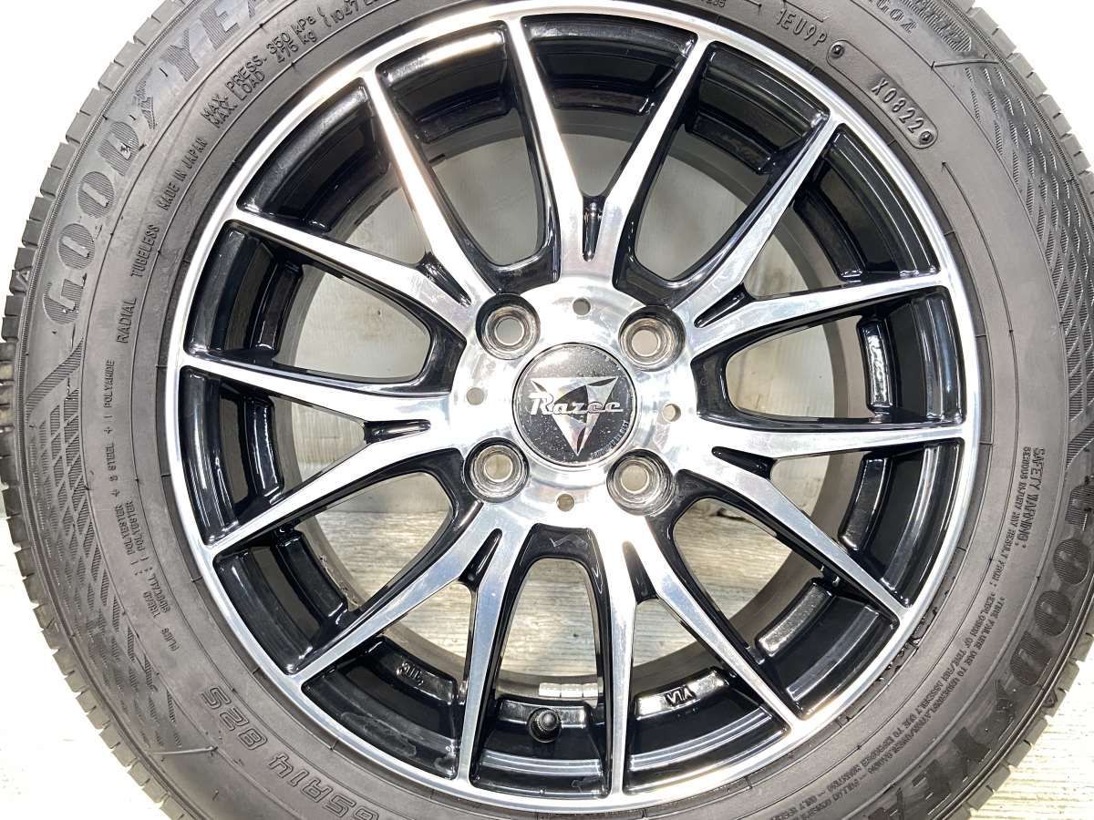 175/65R14 nグッドイヤー エフィシェント グリップ ECO EG02 n Ｒａｚｅｅ n14x5.5 45 100-4穴 【美品】175/60R15 4本 23年 バリ溝 夏タイヤ 4穴 16 ノーマル