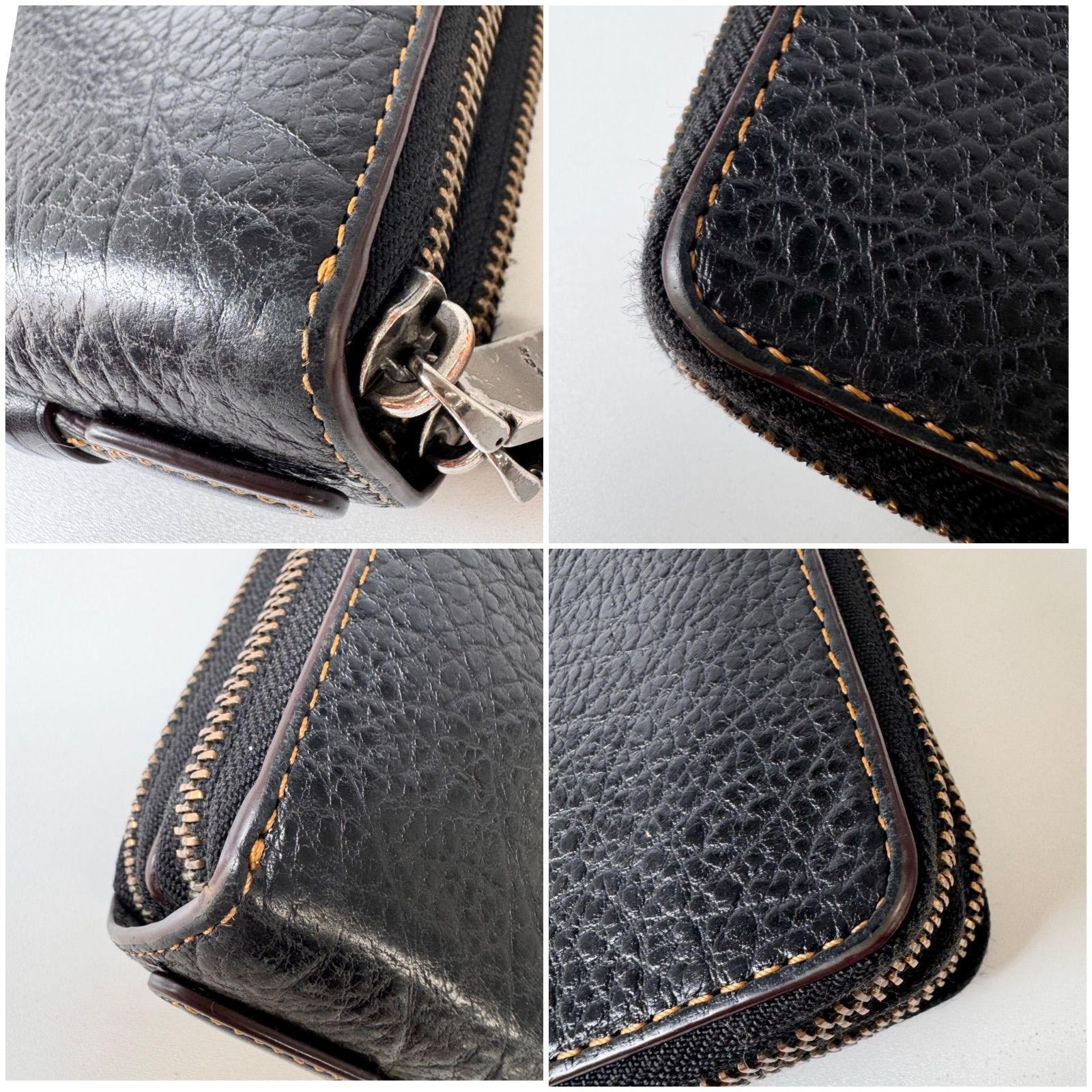 オーストリッチ　レザー オーガナイザー　長財布 黒 sankyo shokai [5%offクーポン]オーストリッチ レッグ 長財布