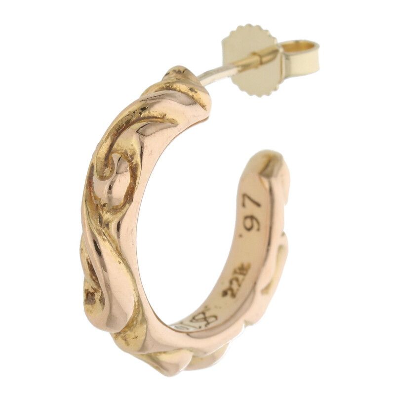 クロムハーツ 22K ピアス(片耳用) CHROME HEARTS クロムハーツ ピアス 22K STUD PYRAMID PLS DIA