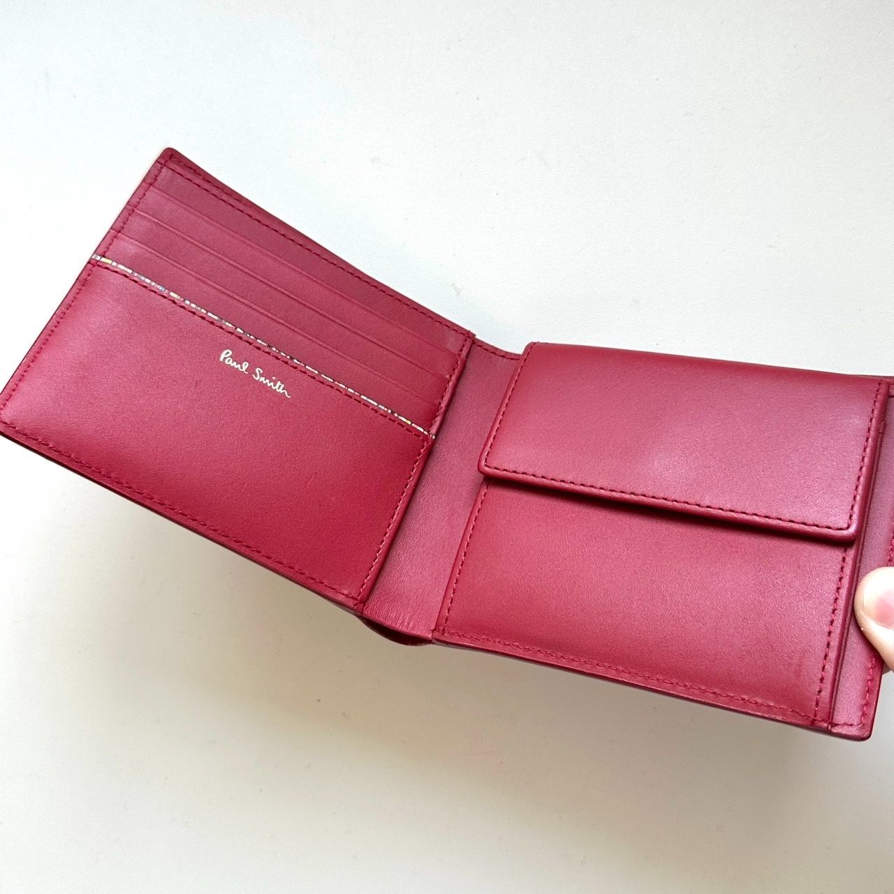 ポールスミス Paul Smith 二つ折り財布 ミニクーパー レッド 美品