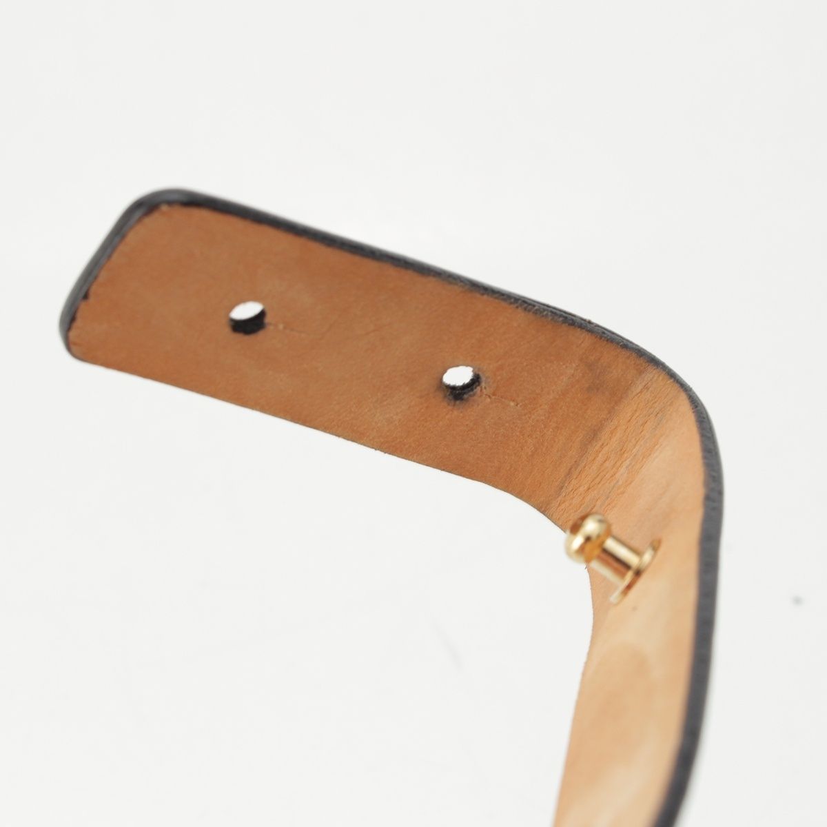 グッチ スクエアバックル ウエストマーク ベルト ブラックゴールド  