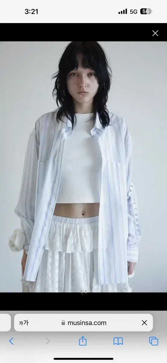 デアド アンクル ストライプ シャツ