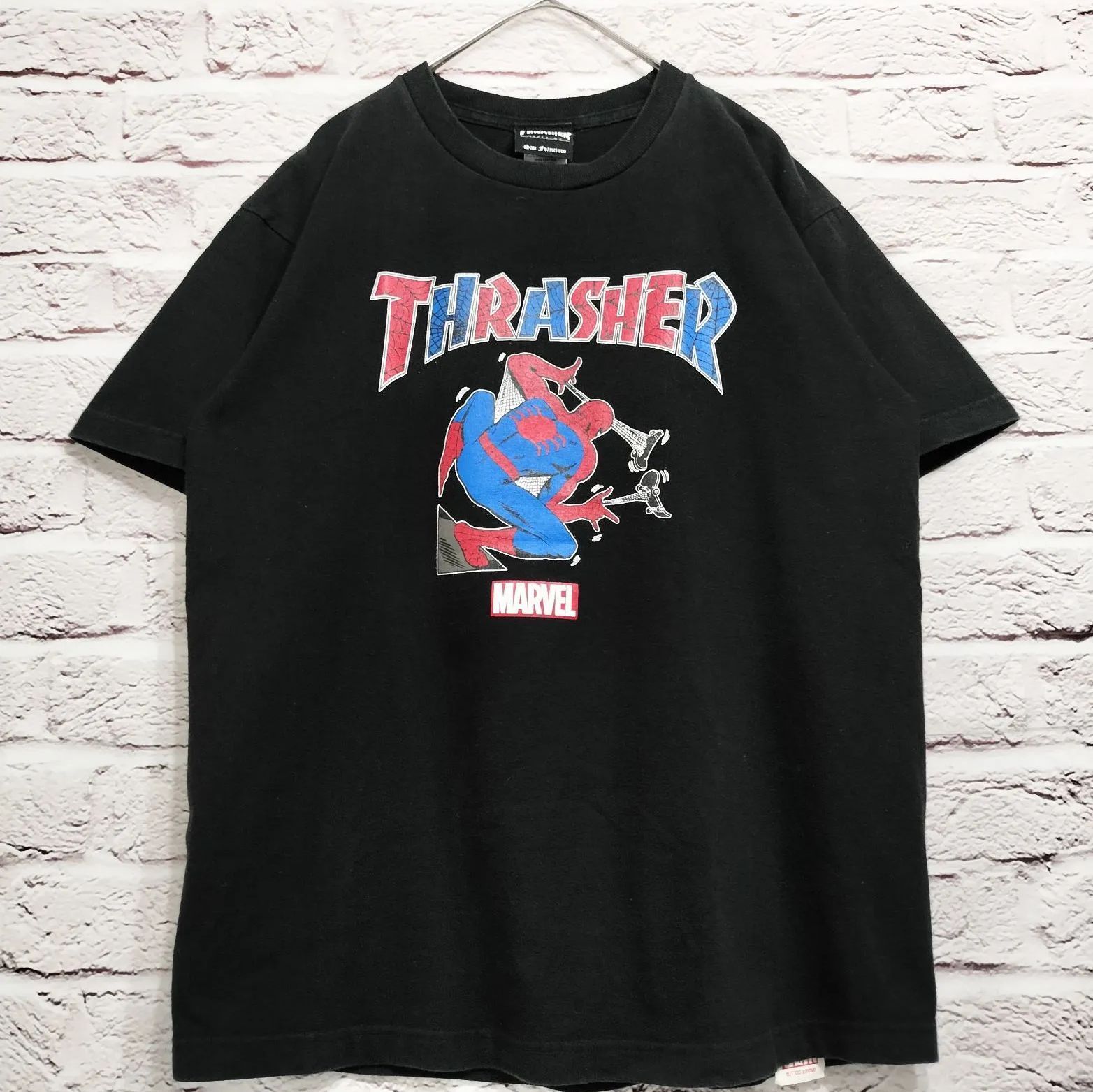 コラボ】THRASHER×MARVEL スパイダーマン Tシャツ - メルカリ