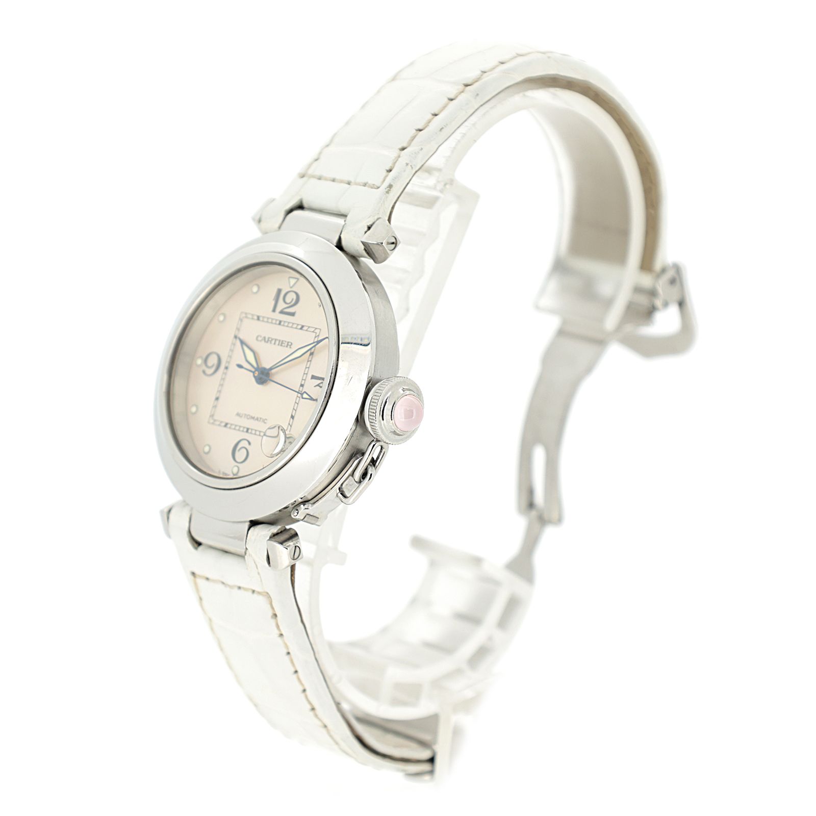 カルティエ パシャC 2003年クリスマス W3106499 ピンクシェル ユニセックス レディース 腕時計