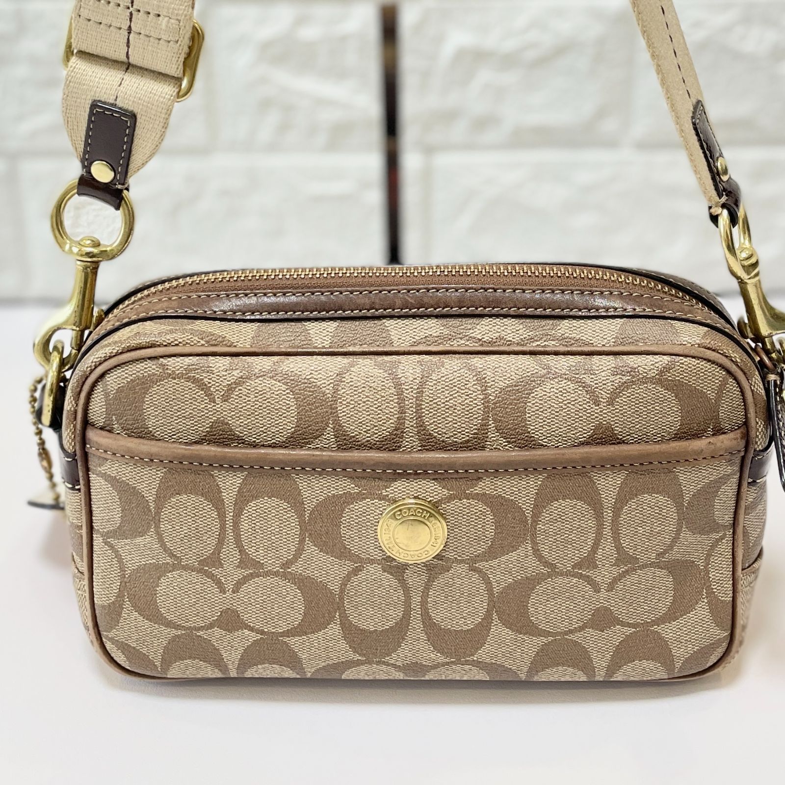 【良品】COACH コーチ 113555 シグネチャー ショルダーバッグ ☆COACH☆ コーチ ショルダーバッグ 113555 シグネチャー PVC