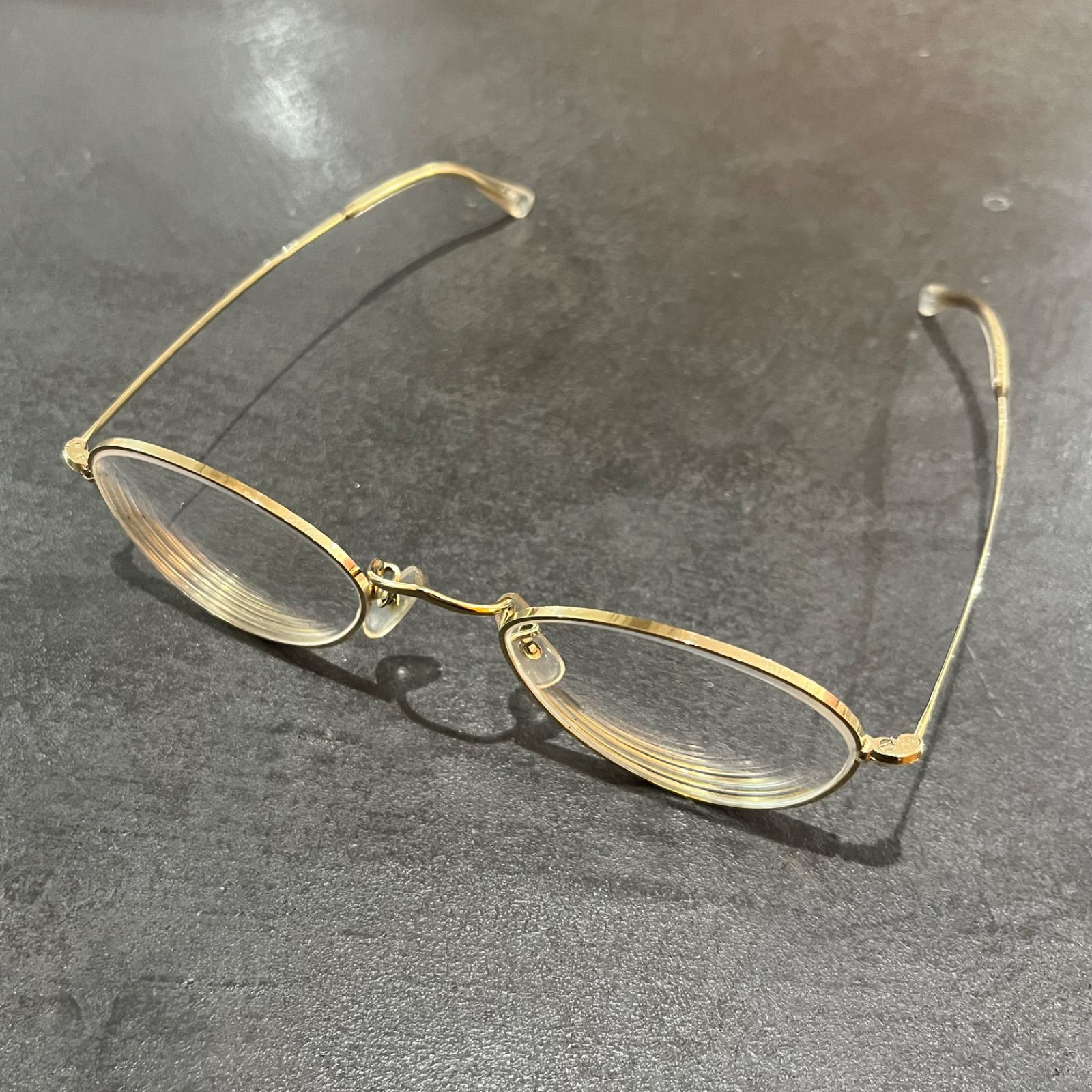 Vintage ALGHA アルガ ワークス ブリッジ:12KT GF テンプル:14KT GF 金