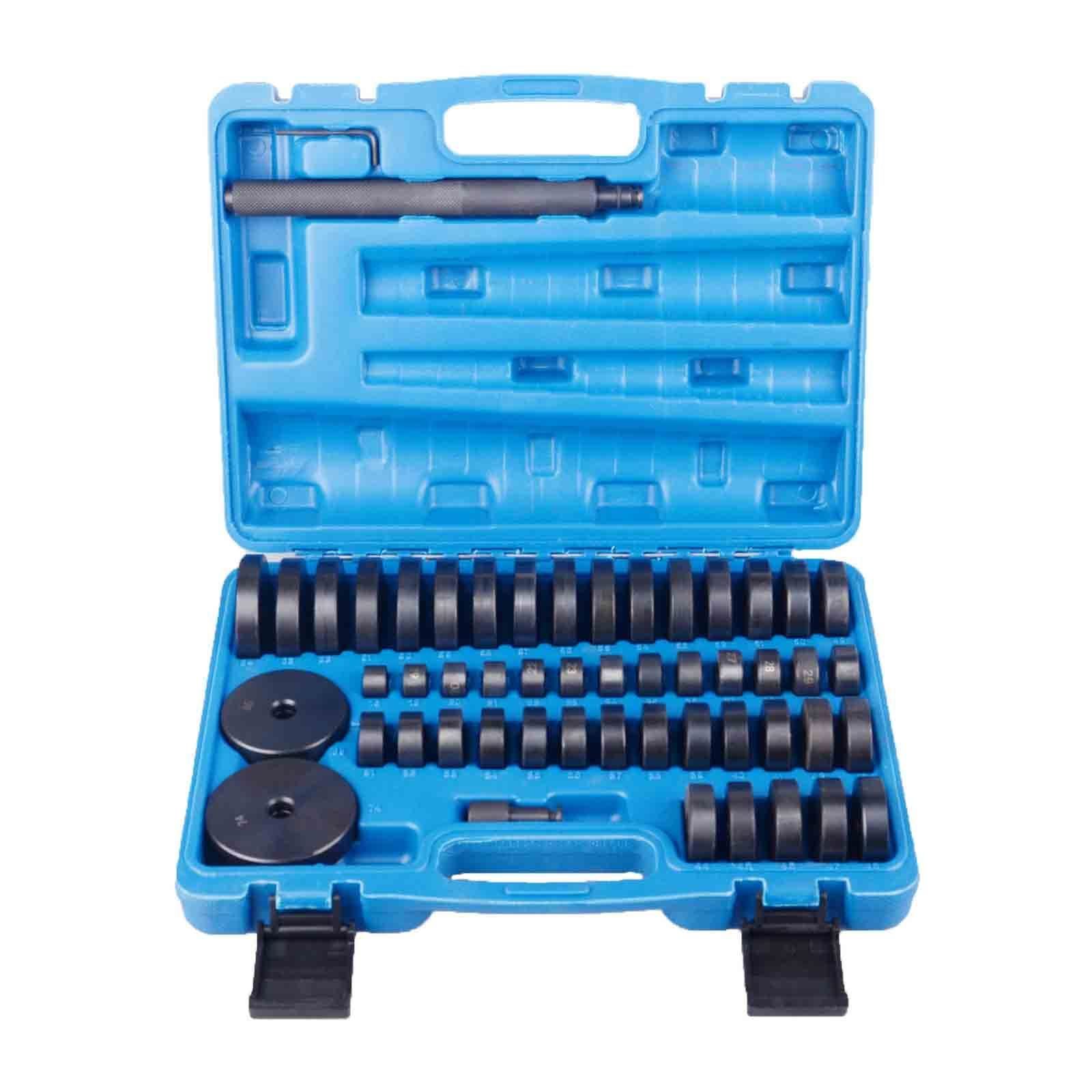 Color ブルー DAYUAN 油圧プレス用 リングアタッチメント ベアリング工具セット 52点セット オイルシールツール ブッシュ ベアリング 圧入工具 脱着工具 プーラー リムーバー