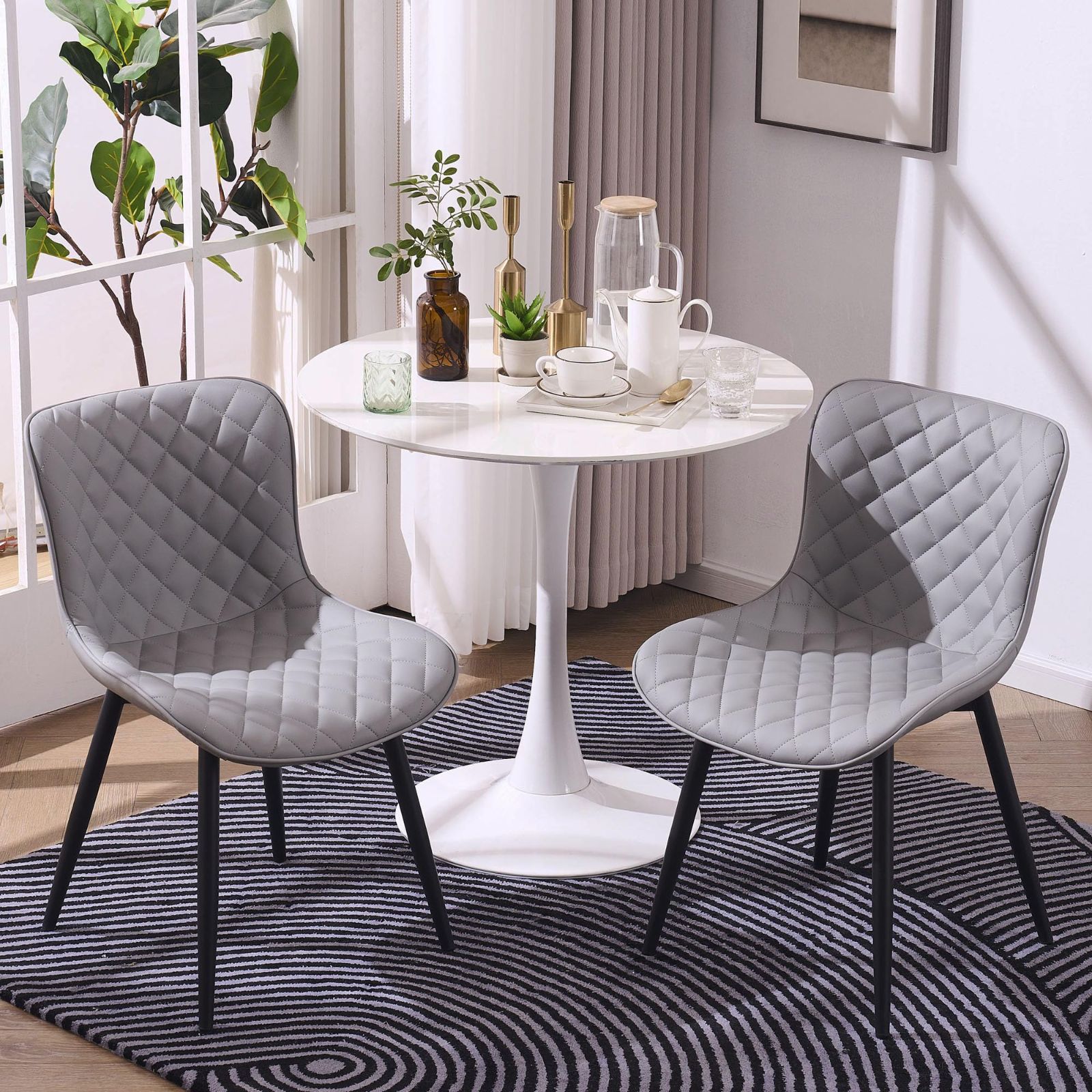 ペア】フレンチアンティーク調チェア ルイ16世様式 猫脚 クラシック花