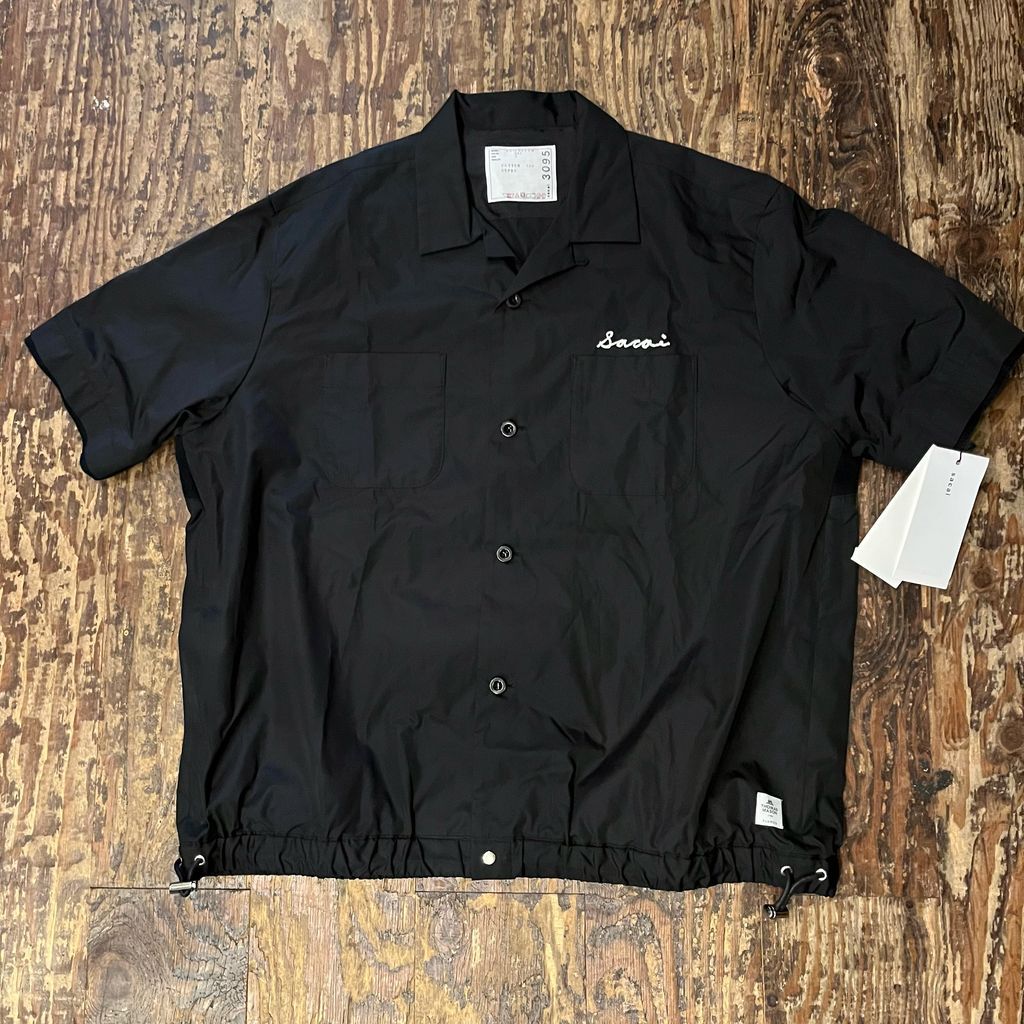 Sacai サカイ 23SS Thomas Mason Cotton Polin Shirt シャツ 23-03095M ブラック size 2 代官山A05