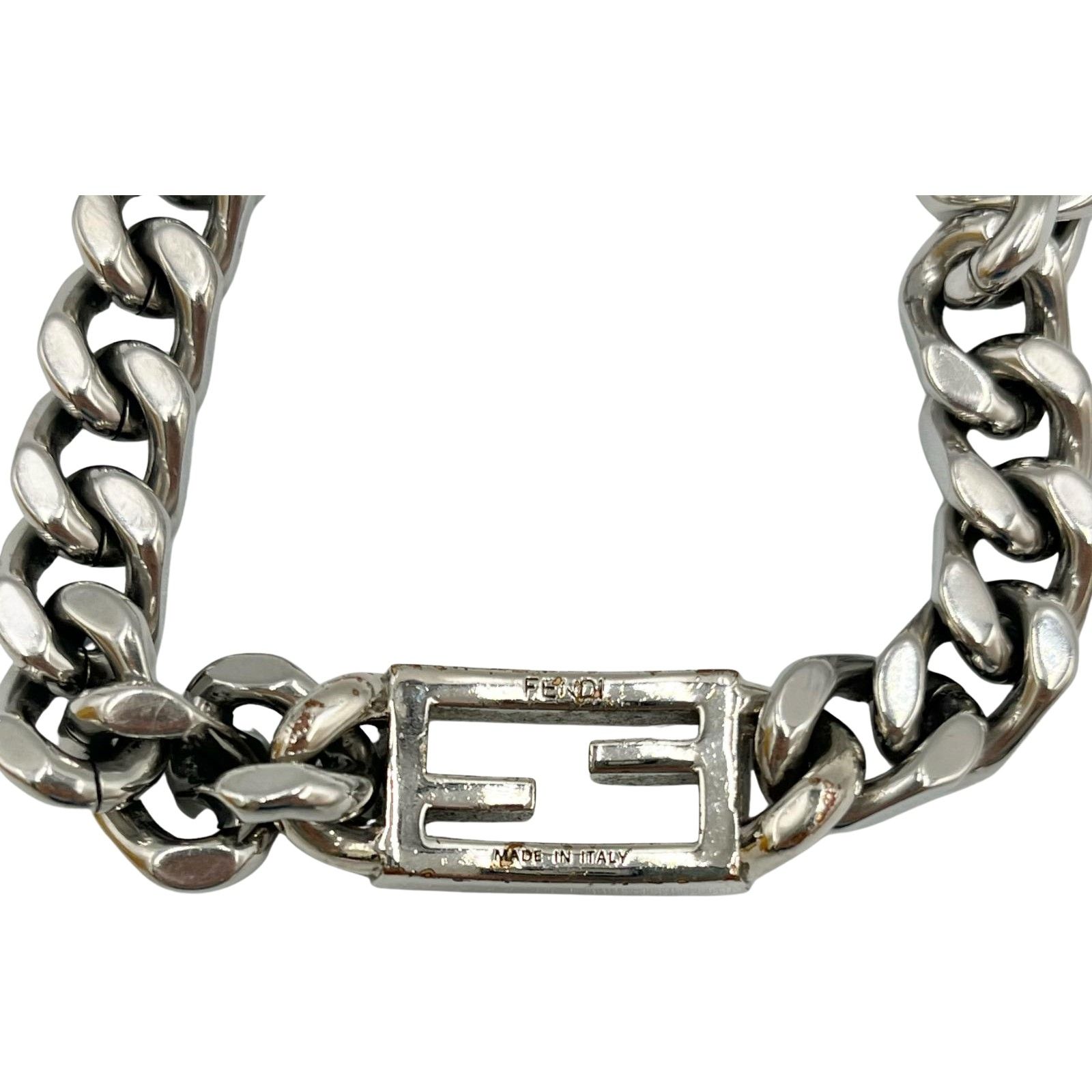 フェンディ レザー メタル バゲット ブレスレット フェンディ FENDI ブレスレット バゲット バングル メタル