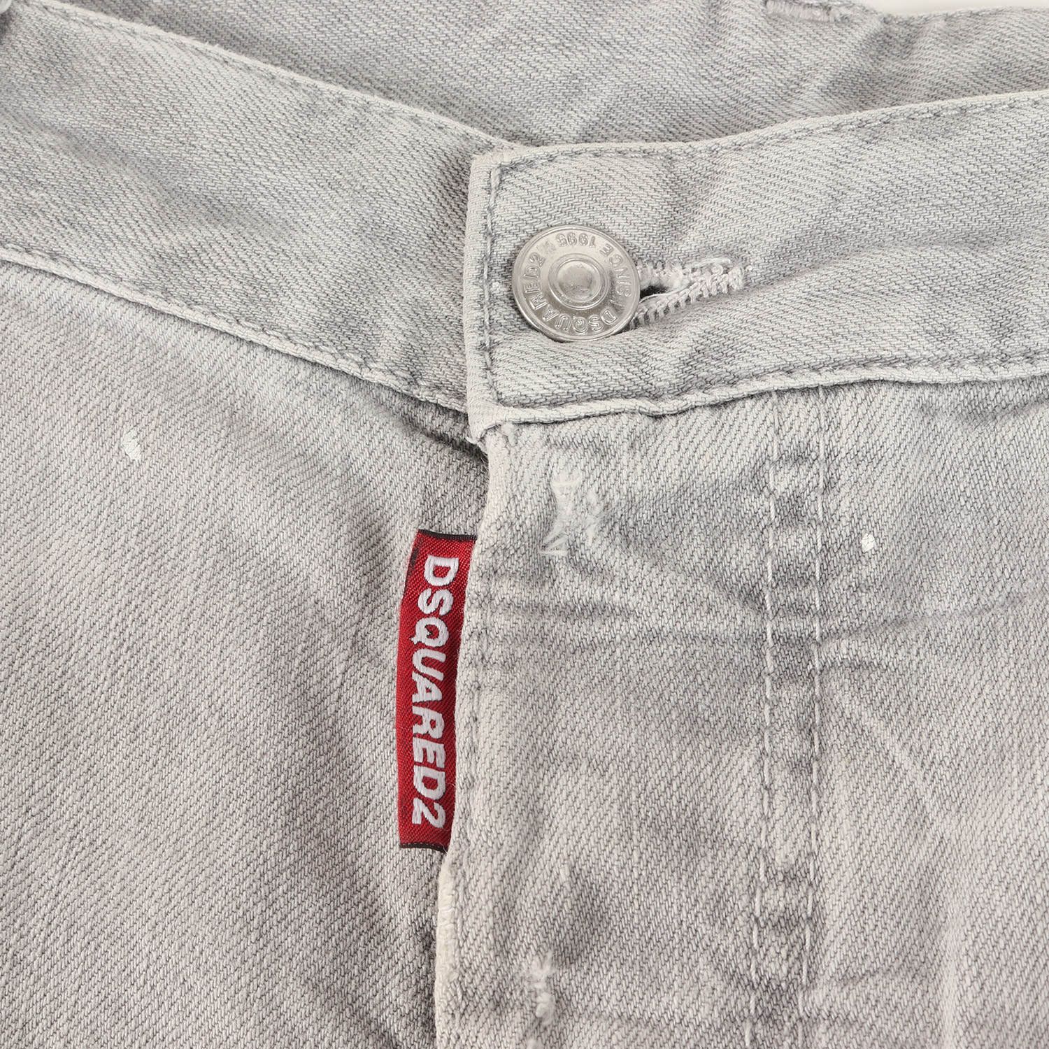 ♪ DSQUARED2 スキニーデニム ペイント加工 48 DSQUARED2 ディースクエアード Skater Jean 桜ペイント
