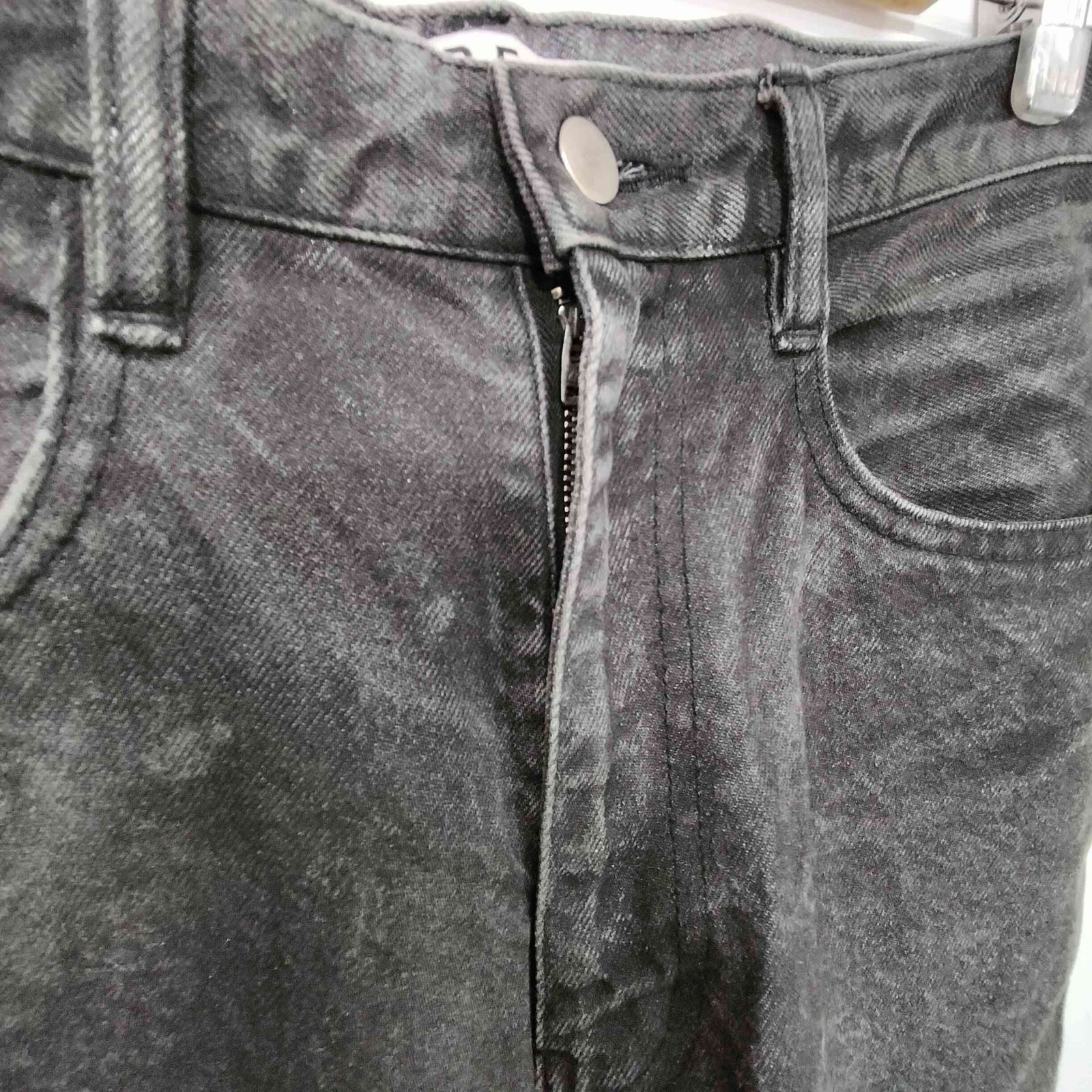 ネヴァーフォーゲット NVRFRGT 別注 FOIL COATED 3D TWISTED JEANS 