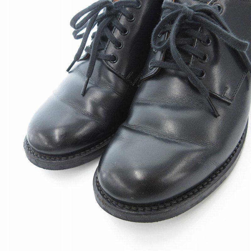 美品 箱 袋付 MARGARET HOWELL レザー ダービーシューズ 黒 マーガレットハウエル MARGARET HOWELL ドレスシューズ レース