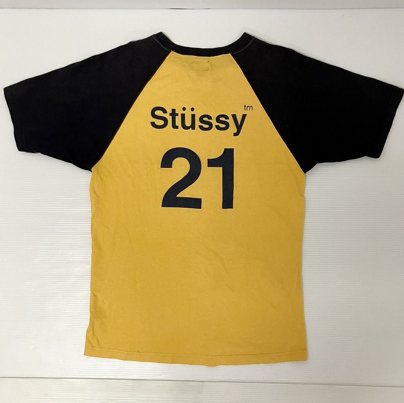 未使用 stussy オールド ステューシー ロゴ ラグラン Tシャツ ◇ OLD STUSSY ステューシー 半袖Tシャツ 紺タグ ラグラン ロゴ