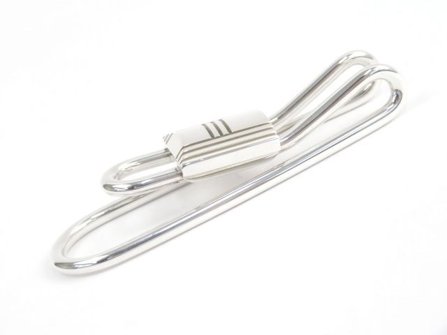 エルメス カデナ シルバー マネークリップ 箱付き HERMES 極 美品 希少品 保存箱付き エルメス カデナ モチーフ