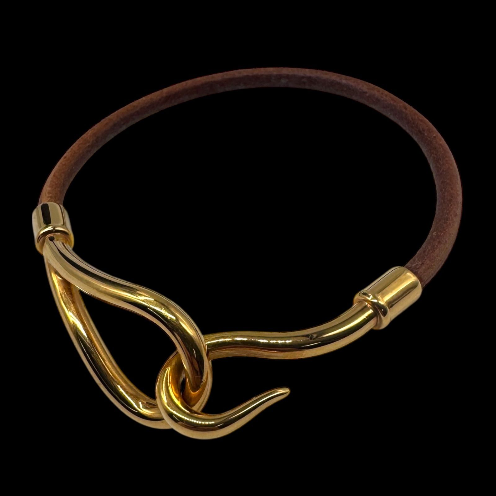 極美品】HERMES エルメス ジャンボ ブレスレット ゴールド金具