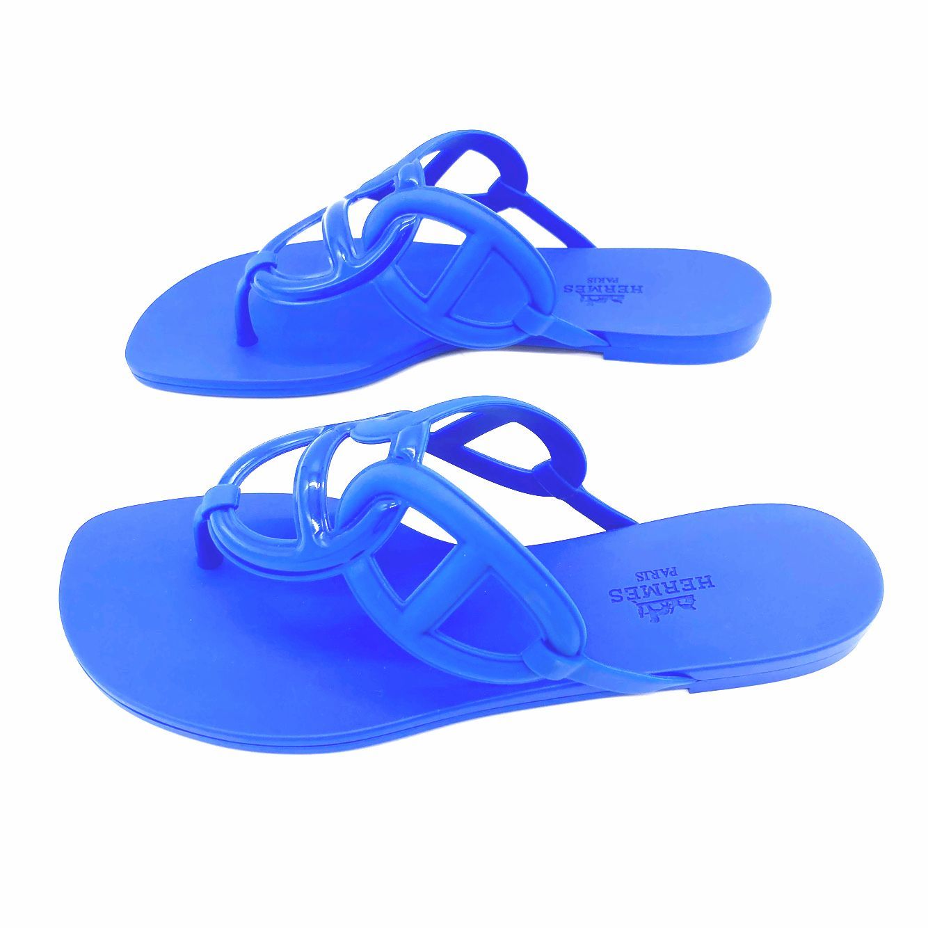 HERMES エジェリ 37 青 サンダル うれ 新品未使用 