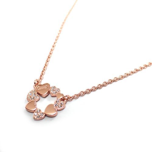 コーチ COACH ピンクゴールドカラー ラウンド ハート ネックレス