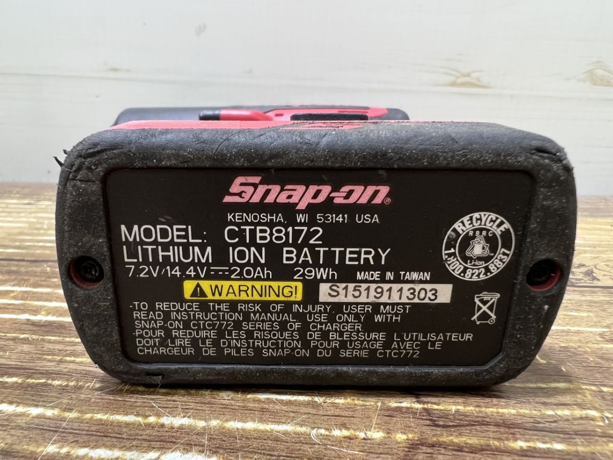 ▽Snap-on CT761A? 充電式インパクトレンチ CTB8172バッテリー×2