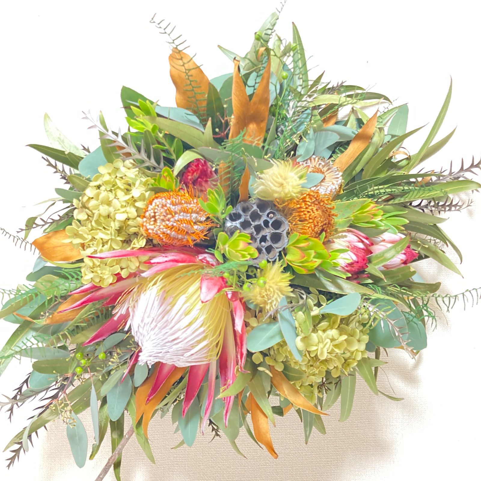 創作スワッグバンクシア＆プロテア