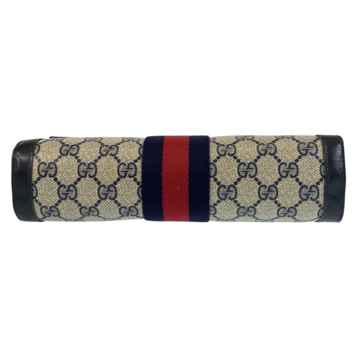 美品 GUCCI グッチ シェリーライン グレー ネイビー GGスプリーム