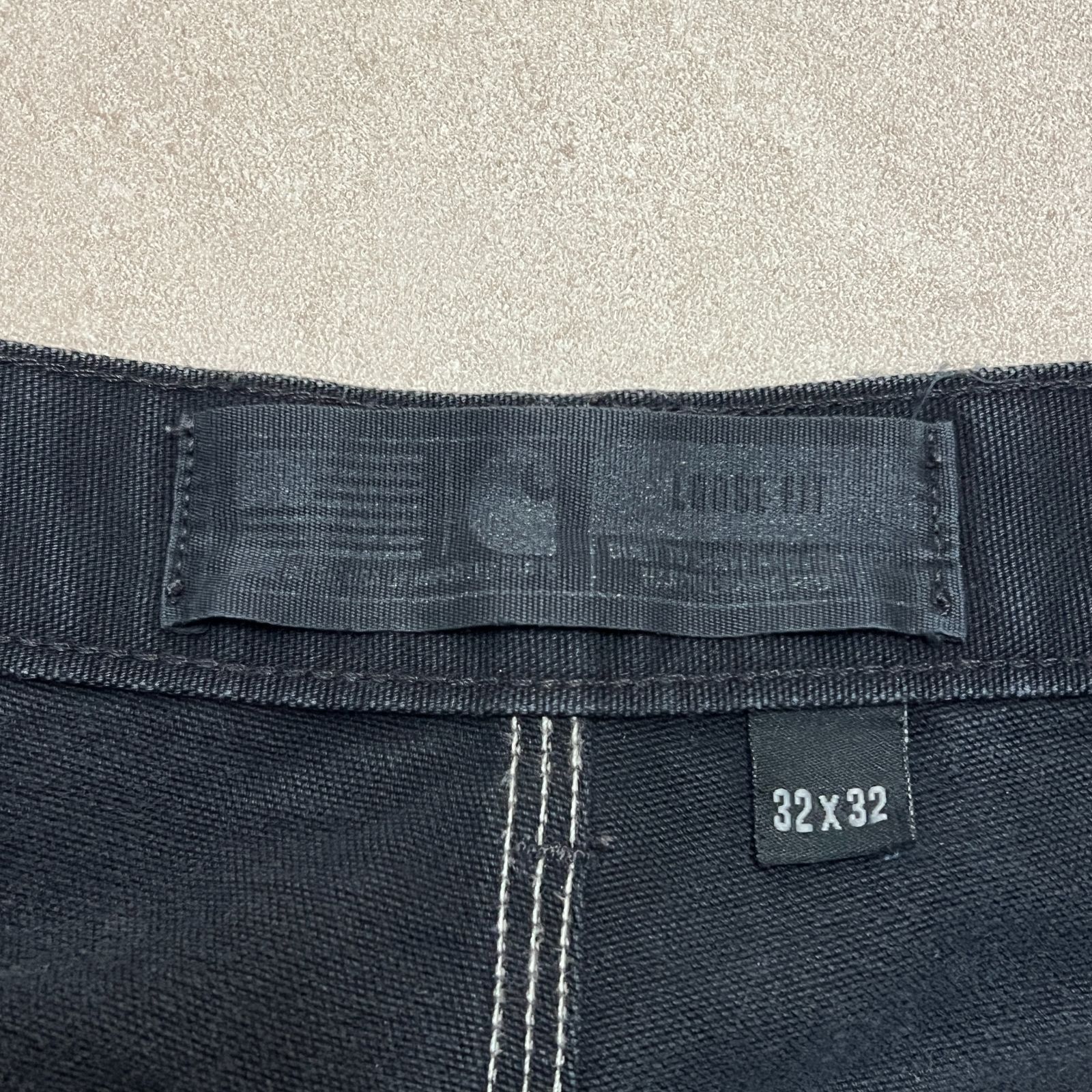 USA製 carhartt ダブルニー ブラック サイズ32×32 - メルカリ