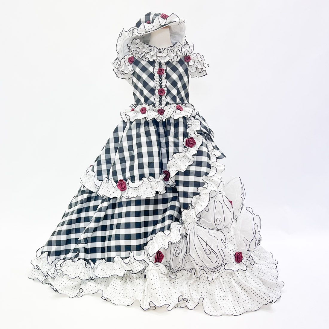 キッズドレス 子供ドレス ブラック系 サイズ7 KD-52