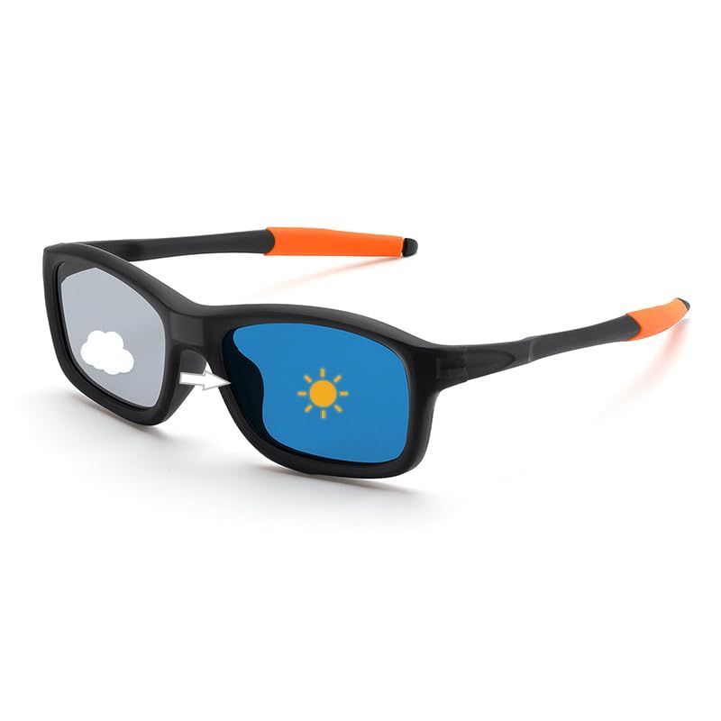 Color ブルー FEISEDY サングラス メンズ 調光レンズ 0.1秒 瞬間 自動変色 偏光 男女兼用 紫外線カット UV400 TR90 おしゃれ 運転 ドライブ スポーツ 野球 釣り用 ユニセックス B1191