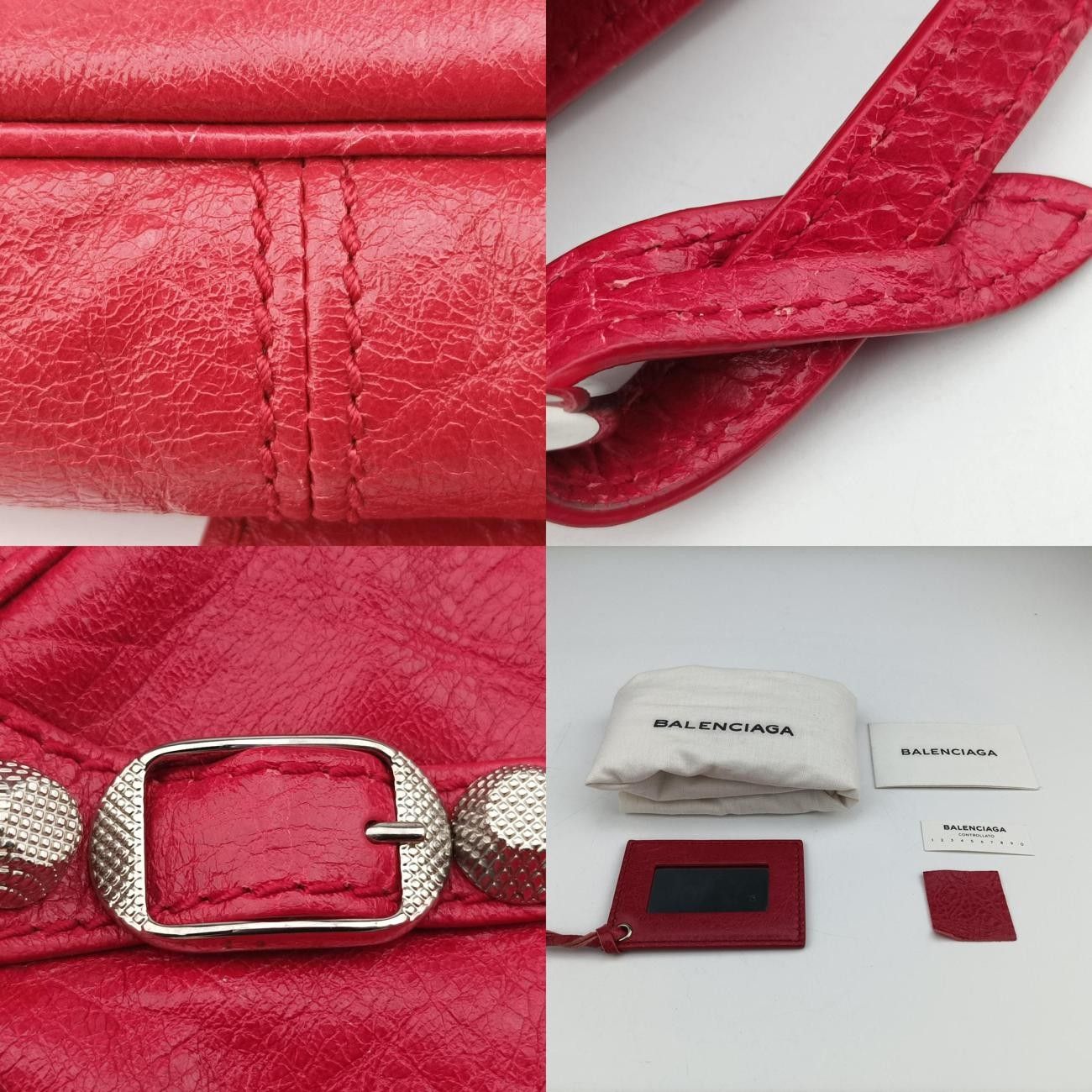 バレンシアガBalenciagaジャイアントヒップレッドラムスキン237203.6213.D.002123