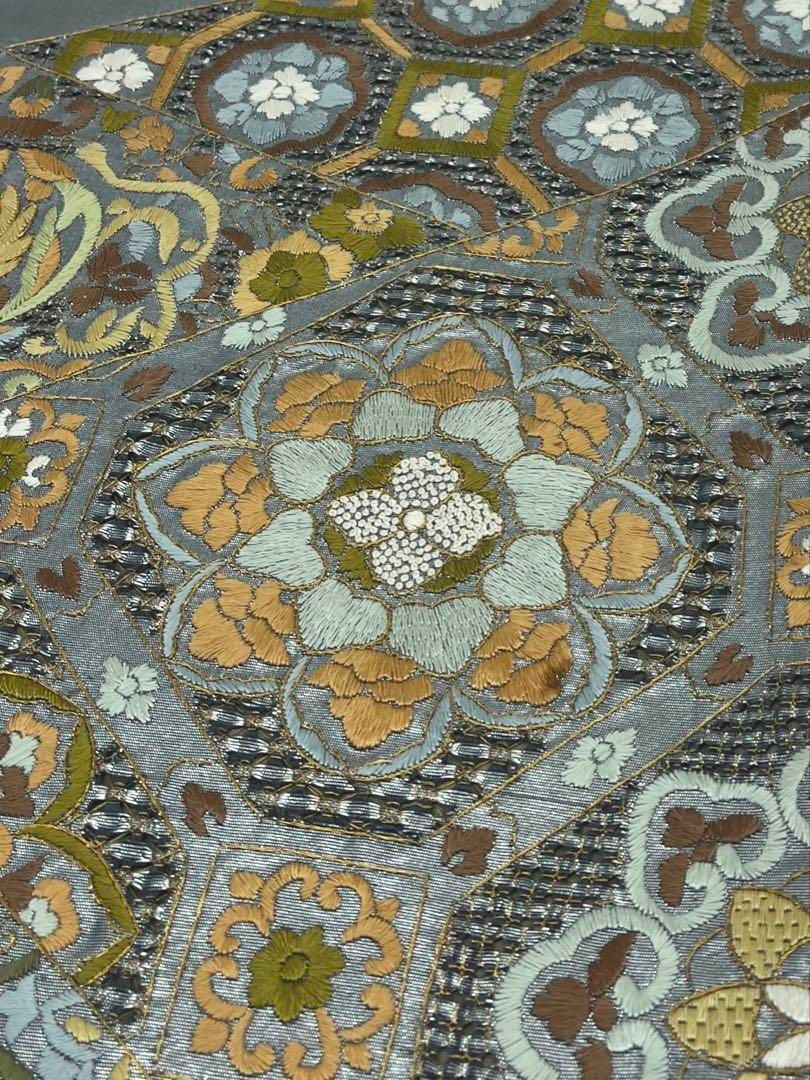 蘇州刺繍 相良刺繍 汕頭刺繍 袋帯 鳳凰 鳥 蜀江文 カラー芯 金糸 正絹