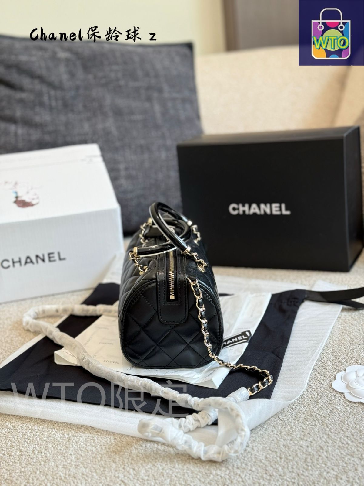 【可愛くてでおしゃれ★】CHANEL ミニ ボーリングバッグ エレガントスタイルに！】CHANEL ボーリングバッグ ミニ