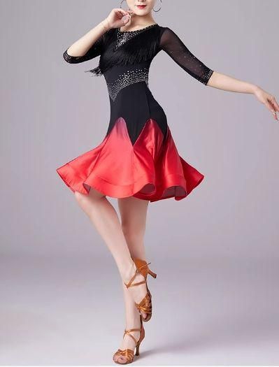 デモ用ラテンドレス　M スワロフスキー 楽天市場】社交ダンスドレス フロート 上品 モダンドレス 社交