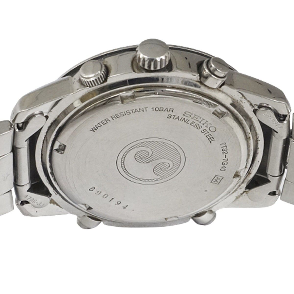 SEIKO 腕時計 クオーツ 7T32-7G40 SQ100 クロノグラフ デイト SS 