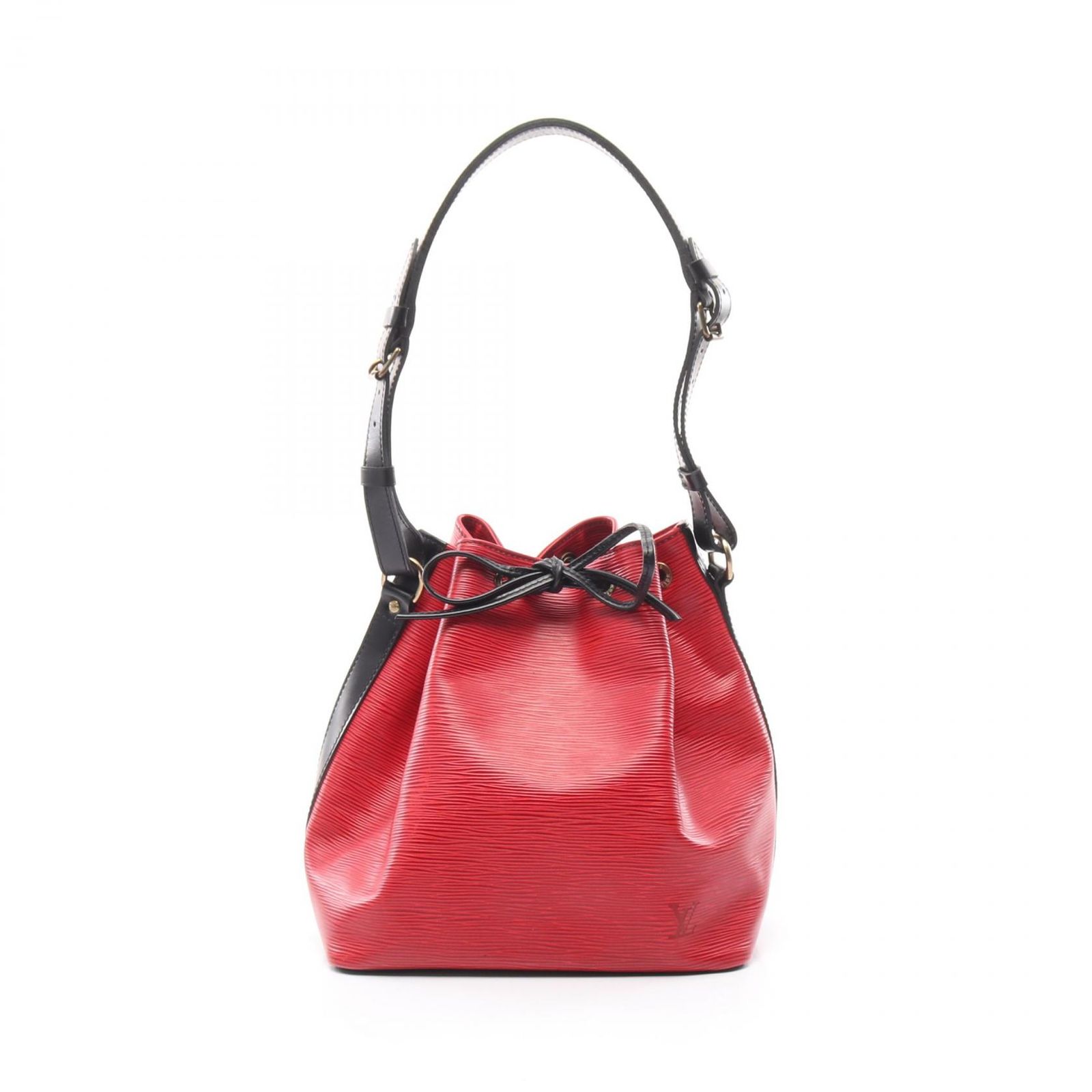 ルイ ヴィトン LOUIS VUITTON ショルダーバッグ プチノエ M44172 カスティリアンレッド|ブラック レザー プチ ノエ レディース Used B