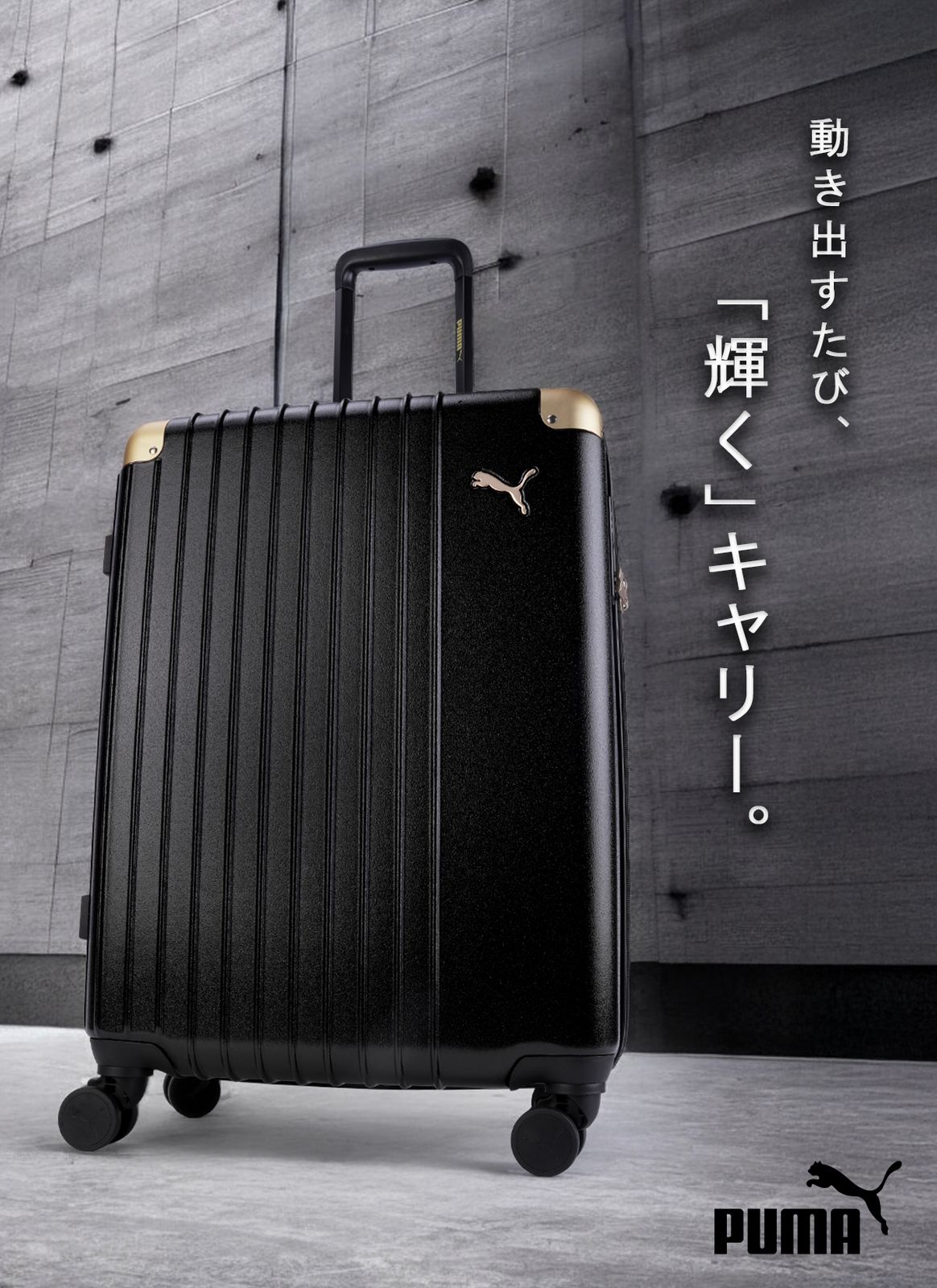 PUMA スーツケース Mサイズ 65L 74L 軽量 中型 拡張機能 4輪 双輪 キャリーケース キャリーバッグ フライジング FREISING 30906
