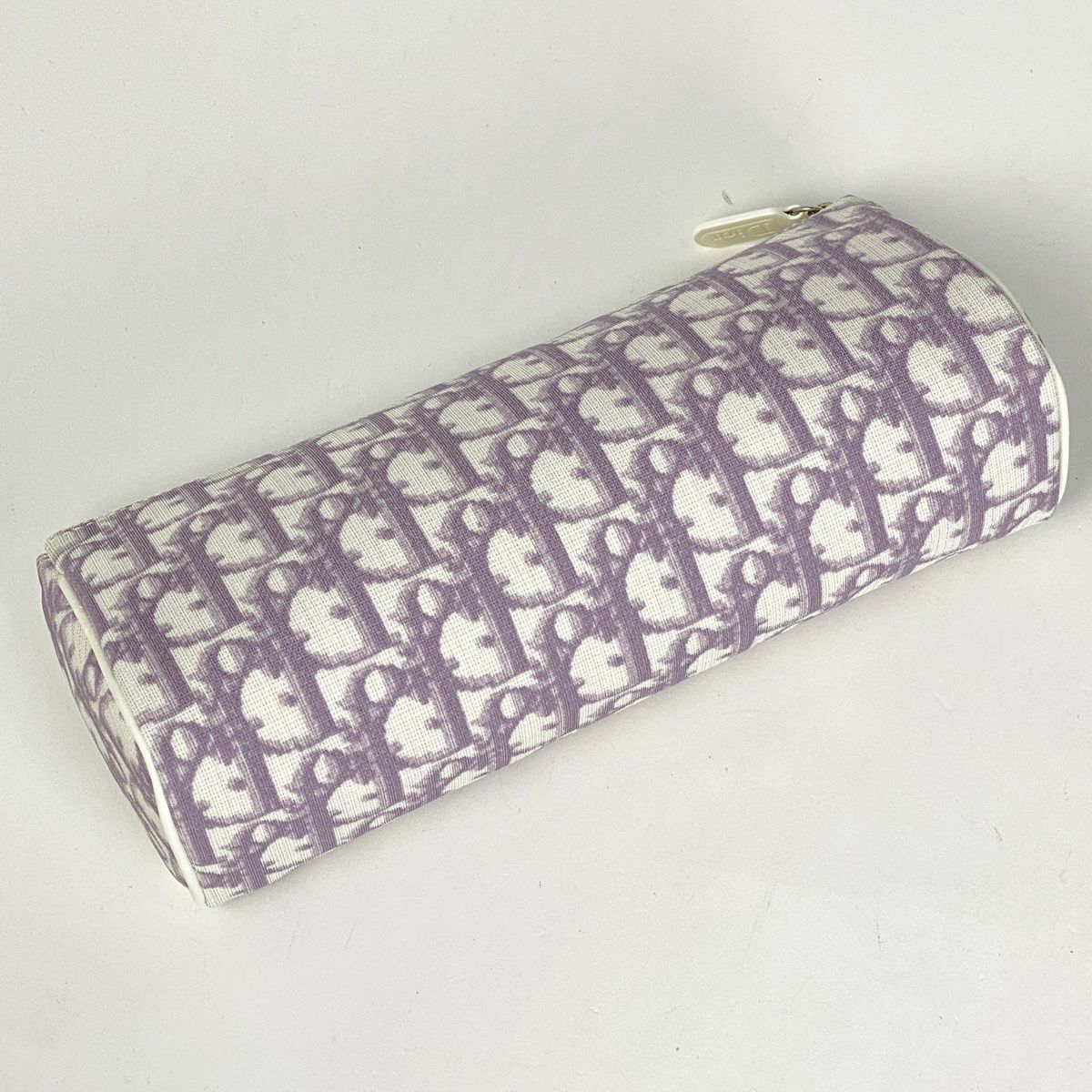 クリスチャンディオール Christian Dior トロッター柄 ポーチ メイク コスメ 小物入れ 化粧ポーチ コーティングキャンバス パープル ホワイト レディース