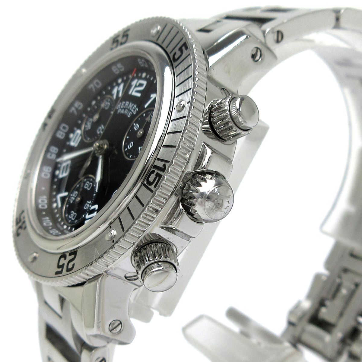 訳あり エルメス HERMES CL2.315 クリッパーダイバー クロノグラフ