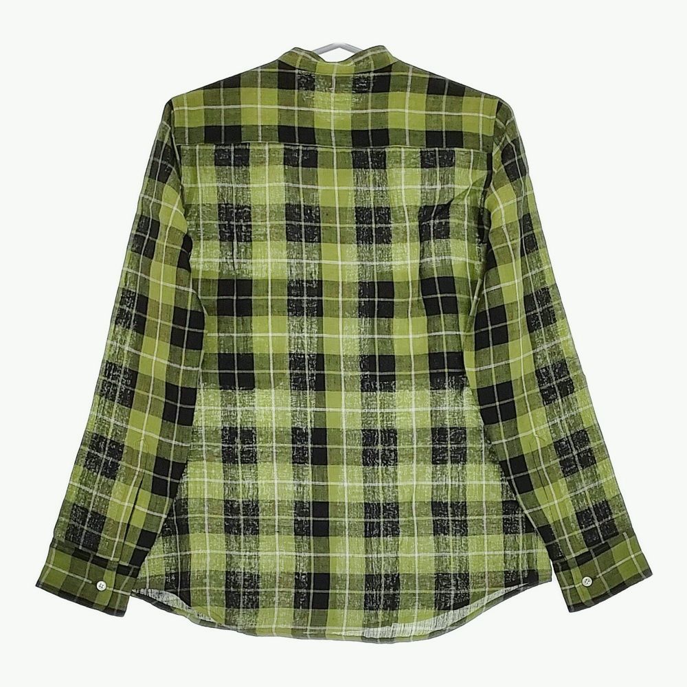 R&D.M.Co- 新品 5280 S 定価40700円 リネンチェックバンドカラーシャツ 